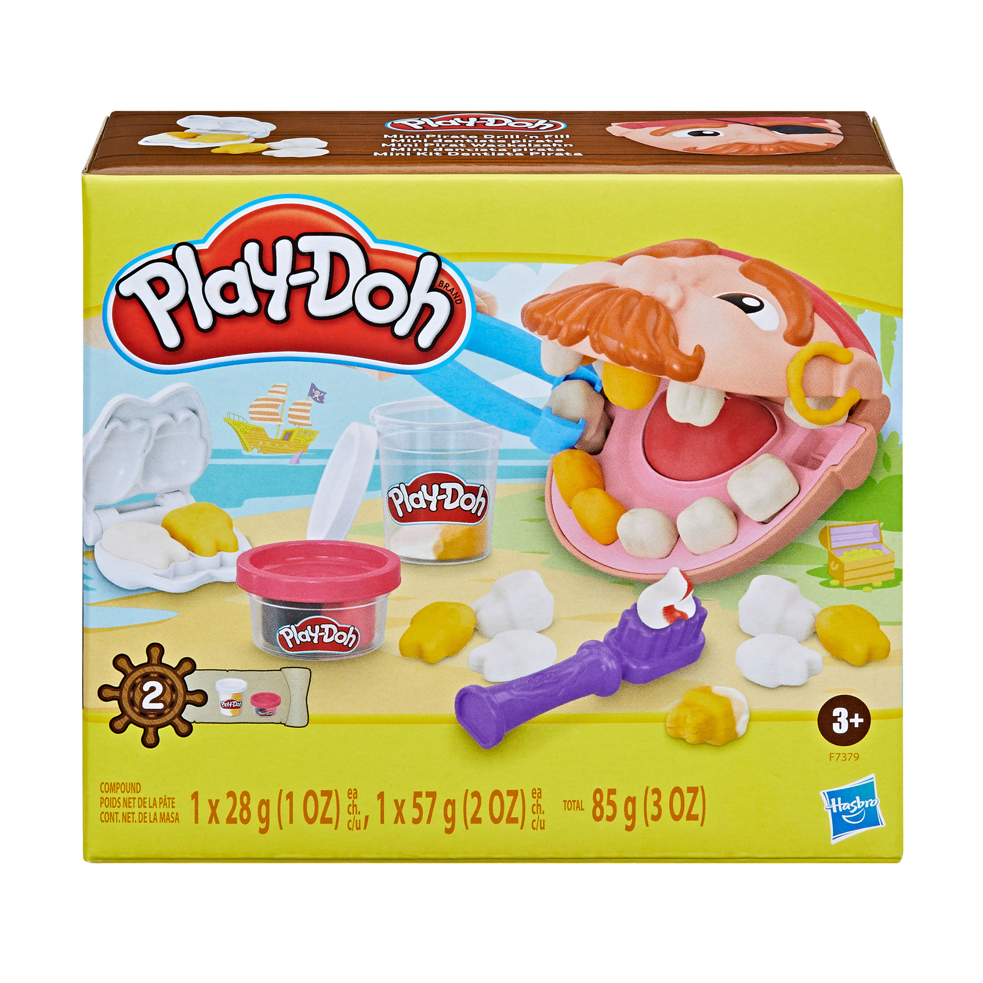 Набір для ліплення Play-Doh Mini Pirate Drill'n Fill, від 3 років, 6 деталей (F7379)